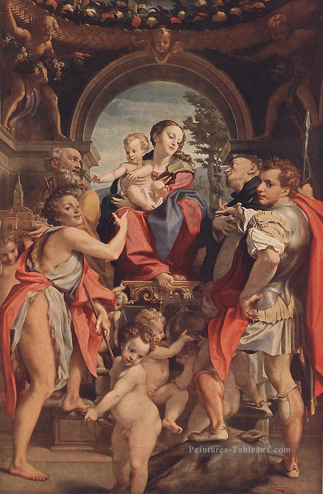 Madone Avec St George Renaissance maniérisme Antonio da Correggio Peintures à l'huile